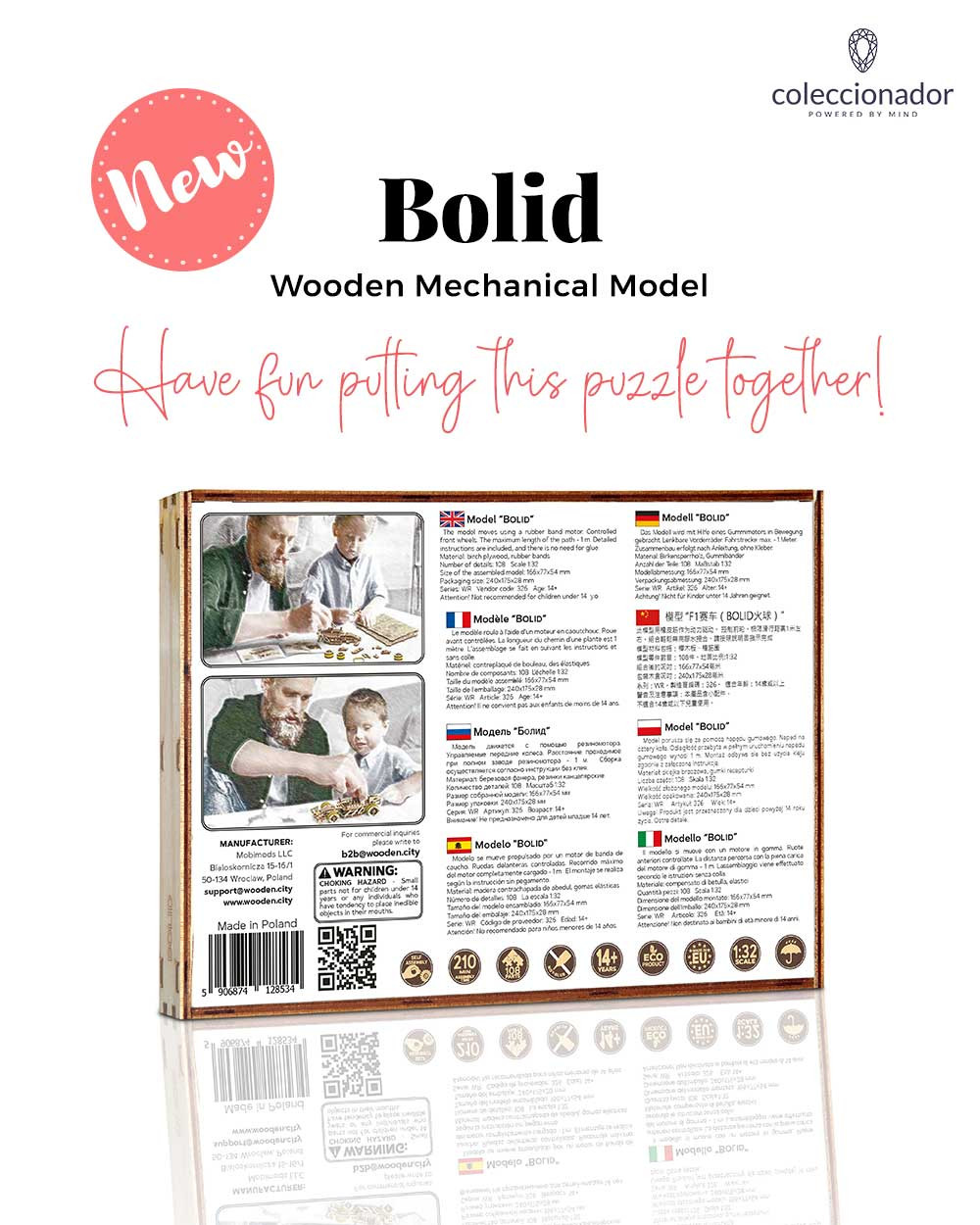 Bolid Wooden mechanical set