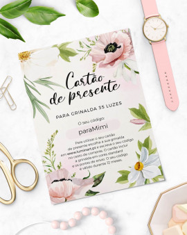Gift Card Pink Flowers