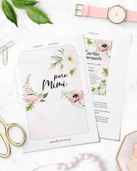 Gift Card Pink Flowers